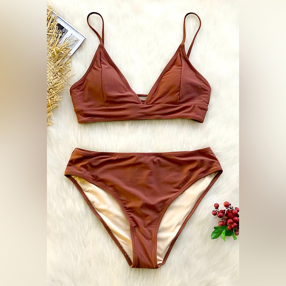 Cupshe Cosy Bay Lace-Up Bikini NWT